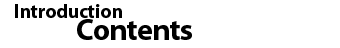 Introduction Contents